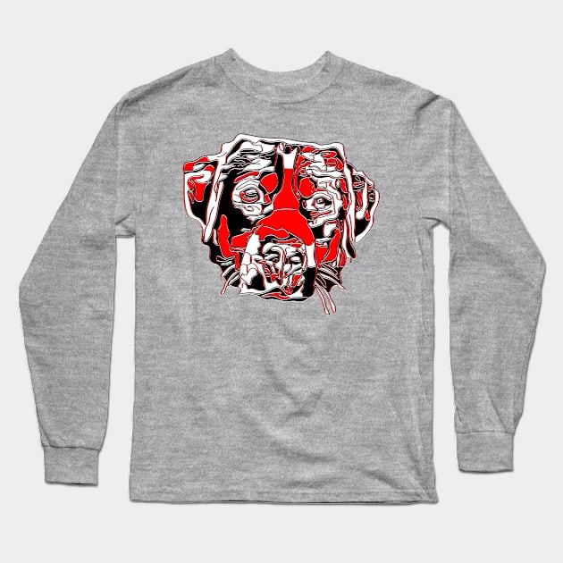 Large Swiss Mountain Dog head face Sennenhund Alpine Long Sleeve T-Shirt by 4rpixs